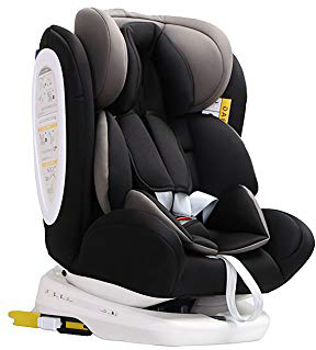 Star Ibaby 906 Silla de Coche Isofix Grupo 0123 - Seggiolino Auto per bambini gruppo 0-36kg, Girevole a 360° e reclinabile