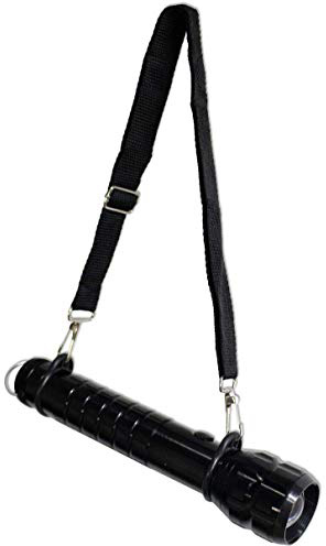 Vetrineinrete® Torcia tattica portatile con 1 led smd ultra luminoso impermeabile con tracolla e bussola pila a batteria luce di emergenza per pesca campeggio 63367 F21