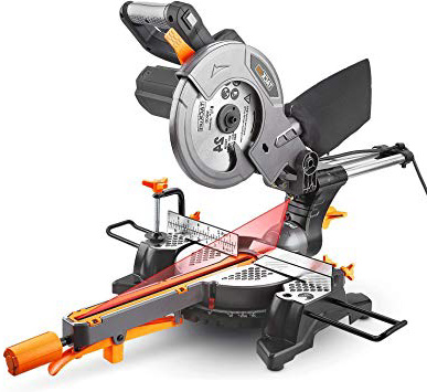 Troncatrice Radiale 1500W Lama Ø 210 TACKLIFE Sega a Trazione con Laser, 4500RPM, Angolo e Profondità di Taglio Regolabile per Tagliare Legno- PMS01X