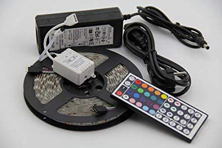 5M 5050RGB 300 Led strisce Cambiare colore di illuminazione IP68 sommergibile completa subacquea impermeabile - con telecomando IR 44 chiave elettrica + del regolatore adattatore spina BRITANNICA wzmd