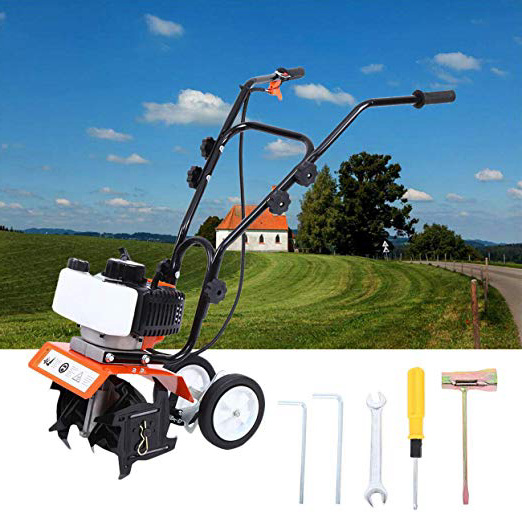 Samger Mini Motozappe Coltivatore Motore 52 CC 2 Tempi Gas Benzina Giardino rotovator Prato