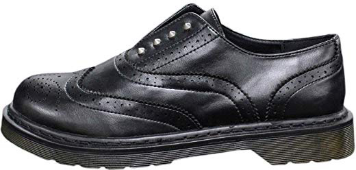 Evoga Scarpe francesine uomo casual in ecopelle inglesine man's shoes con borchie