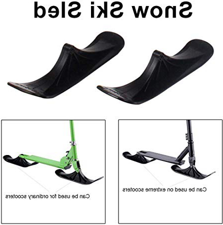 Falliback 2 in 1 Slitta da Sci per Scooter Slitta da Neve per Balance Bikes Tavola da Sci Sostituire Accessori per Adulti E Bambini Sport Invernali All'aperto