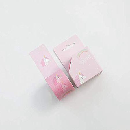 Bureze Nastro decorativo Washi 30 mm x 5 m, motivo: graziosi animali che corrono unicorno, per scrapbooking, fai da te, scuola, ufficio