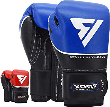 RDX Guantoni Boxe per Muay Thai e Allenamento | Vacchetta Pelle Gel Guanti da Sacco per Kickboxing, Sparring | Grande per Sacchi Pugilato, Boxing Gloves, Colpitori Punzonatura
