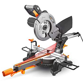Troncatrice Legno, Troncatrice Radiale 1500W Lama Ø 210 TACKLIFE, con Laser, 4500RPM, Angolo e Profondità di Taglio Regolabile per Tagliare Legno- PMS01X