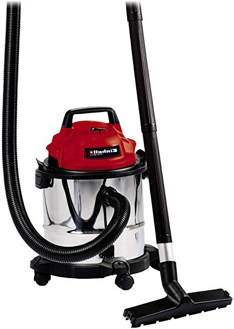 Einhell TC-VC 1812 S Aspiratutto Solidi/Liquidi, 1250 W, 80 Decibel, Rosso, Nero, Bianco