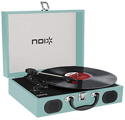 ION Audio Vinyl Transport - Giradischi Valigietta Portatile con Casse, Tre Velocità (33 1/3, 45 E 78 Giri), Alimentabile anche a Batterie - Blu