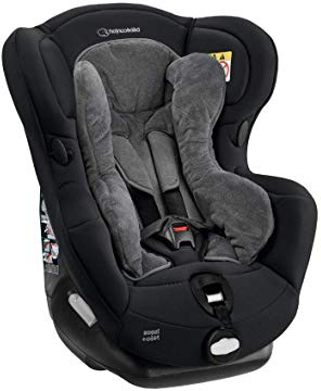 Bébé Confort Iseos NeoPlus Seggiolino Auto 0-18 kg, Gruppo 0 +/1 per Neonati e Bambini fino ai 4 Anni, Reclinabile e Facile da Installare, Cuscino Riduttore,Nero (Black Raven)