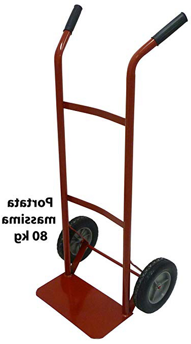 Carrello porta pacchi porta sacchi in acciaio e alluminio 2 ruote pieghevole