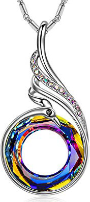Kate Lynn Regalo di San Valentino - Nirvana di Fenice - Collana, Simbolo di Fortuna e Rinnovamento, Cristalli di Swarovski, Design Originale, Confezione Regalo Elegante