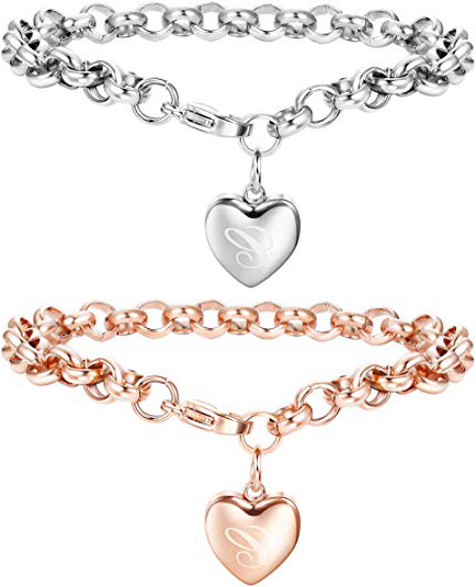 
                
                    
                    
                

                
                    
                    
                        Yadoca 2 PCS Pendente a Cuore Braccialetto per Donne Ragazze Acciaio Inossidabile Iniziale Lettera Alfabeto Fascino Braccialetto Bracciale
                    
                

                
                    
                    
                
            