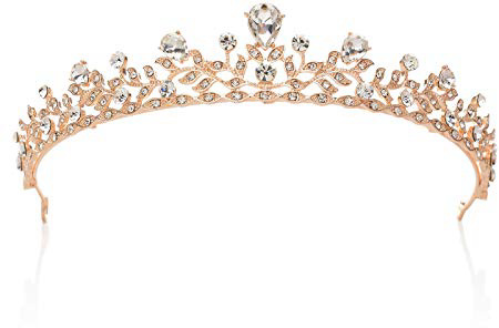SWEETV Frizzante Cristallo Principessa Tiara Spettacolo Matrimonio Corona Capelli Accessori della Sposa