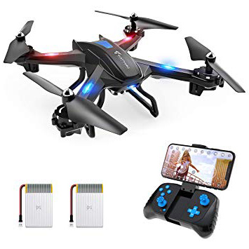 SNAPTAIN S5C Drone con Telecamera 720p HD FPV, Compatibile con VR Box, Quadricottero WiFi un Pulsante Decollo e Atterraggio, G-sensore, 3D Flip, Funzione di Hovering, Adatto per Principianti e Bambini