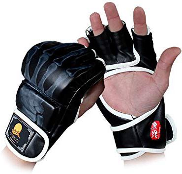 GranVela® ZOOBOO Guantoni da boxe, guanti di combattimento Sports MMA Muay Thai Training sacco da boxe metà Guanti Sparring Boxing Gym mano avvolge