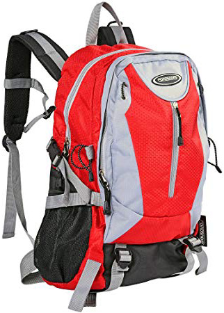 Zaino Outdoor Zaino da viaggio Zaino trekking Zaino escursione Zaino da montagna Impermeabile rosso 40L