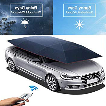 S SMAUTOP Tenda per Auto Protezione Automatica per ombrellone Copertura Automatica per Auto Ripari Portatili a Prova di Sole (Completamente Automatici)