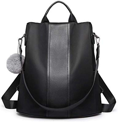 Miss Lulu Zaino per donna Zaino casual Borse da scuola in nylon impermeabile Antifurto Dayback Borse a tracolla per donna