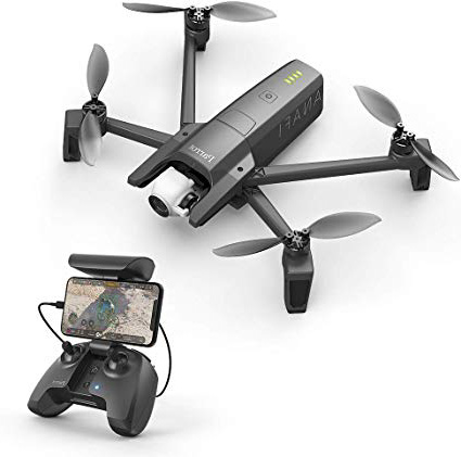 Parrot Anafi Base Drone con Videocamera HDR 4K/foto da 21 MP con Gimbal con Inclinazione a 180°, Nero