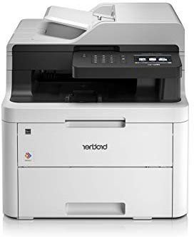 Brother MFCL3730CDN Stampante Multifunzione a colori LED con FAX, 18 ppm, Ethernet, USB 2.0, ADF da 50 Fogli, Stampa Fronte-Retro, Display Touchscreen, Inbox Toner da circa 1.000 Pagine per Colore