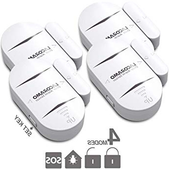 LACORAMO DA-05 Allarme per porte e finestre, set di 4 sensori wireless per porte - 130 Db e 4 modalità di lavoro - allarme antifurto per la sicurezza domestica