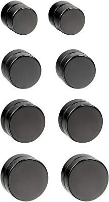 Flongo Gioielli 6-12mm Orecchini uomo donna, Non piercing orecchini neri Magnete, stile Hip Hop piccoli orecchini rotondi, Attrazioni orecchini