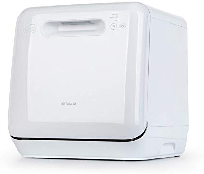 Klarstein Aquatica - Mini Lavastoviglie, A, 125 kWh/Anno, 2 Coperti, Indipendente, Senza Installazione, Lavaggio 360°, 3 Programmi, Touch Control, Consumo di Acqua: 5 Litri, Bianco