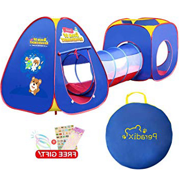 Tunnel e Casetta Tenda da Gioco, Peradix Tende per Bambini - Indoor / Outdoor Gioco e Play Tent Cubby Tube Tenda 3 in 1 Multicolore Parco Giochi per Capretti del Bambino Giocattoli