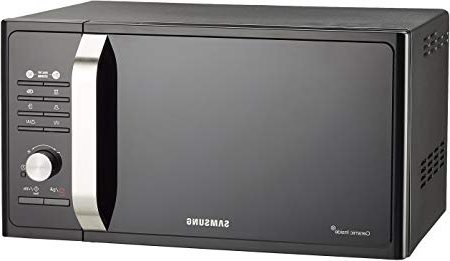 Samsung MG23F302TAK Forno a Microonde, Grill 1100 W, 23 Litri, Healthy Cooking, Nero/Argento