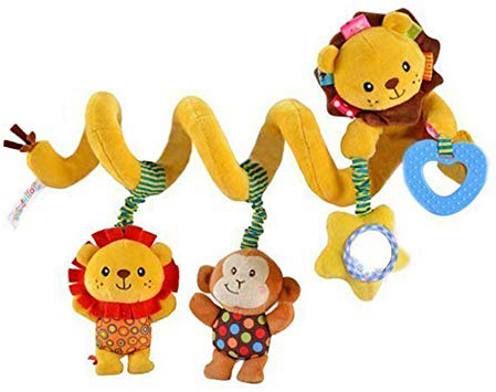 TOYMYTOY Giocattolo per Culla Leone e Scimmia avvolgono Il Giocattolo per presepe per Neonato