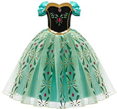 Ragazze Vestito Bambine Principessa Elsa Anna Costume Carnevale Abito Cosplay Holloween Cerimonia Pageant Festa Compleanno Partito Comunione Fiore nozze Gonna Battesimo Prom Cocktail Lungo Vestire
