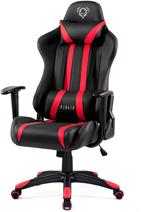 
                
                    
                    
                

                
                    
                    
                        Diablo X-One Sedia Gaming Poltrona Ufficio Design Ergonomico Meccanismo di Inclinazione Cuscino Lombare Finta Pelle Portata 150 kg (Nero/Rosso)
                    
                

                
                    
                    
                
            