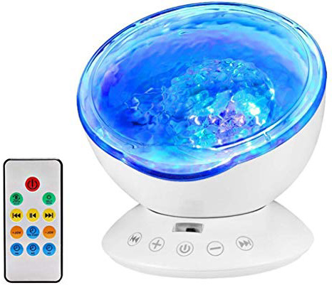 Proiettore 12 LED Telecomando Sottomarino La Lampada Del Proiettore, Colore 7 Che Cambia Luce Del Proiettore Di Notte for Gli Adulti Bambini Camera Da Letto Decorazione Del Salone