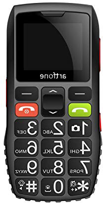 Artfone C1 Telefono Cellulare per Anziani con Tasti Grandi, Funzione SOS, Batteria di grande capacità, Nero