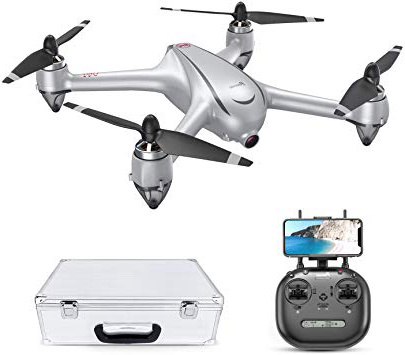 Drone GPS Con Motore Brushless Potensic Drone D80 WIFI Con Telecamera 2K Full HD Dual GPS Funzione di RTH, Altitudine Attesa, Allarme di Bassa Pressione e Segnale Debole Dotato di Valigetta