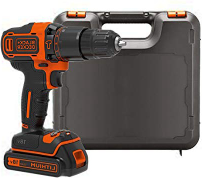 BLACK+DECKER BDCHD18K-QW Trapano/avvitatore a percussione 18V - 1.5AH in Valigetta, 0-360/0-1400 Giri/min