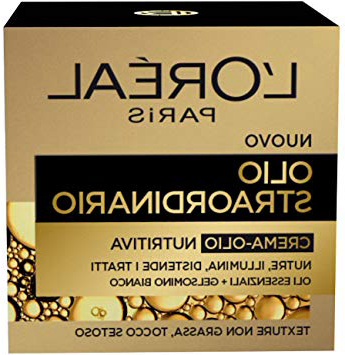 L'Oréal Paris Trattamenti Crema Viso Giorno Olio Straordinario, Texture Nutriente, Adatto a Pelli Secche e Sensibili, 50 ml