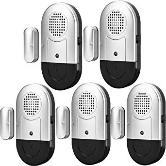 Daytech Allarme per porte e finestre 5 PCS Home Security Sensore magnetico 120DB Alert per Home Business Kids