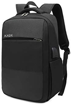 XQXA Zaino PC Portatili,Zaino con Tasca antifurto Impermeabile Zaino per Laptop con Porta USB,Zaino per Computer Affari da 15.6 Pollici Notebook,Zaino Lavoro Uomo per Casual Scuola Viaggio,Nero