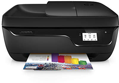 HP OfficeJet 3833, Stampante Multifunzione a Getto di Inchiostro, Scanner, Fotocopiatrice e Fax, ADF, Wi-Fi, Wi-Fi Direct, App HP Smart, Design Compatta, 2 Mesi di Servizio Instant Ink Inclusi, Nero