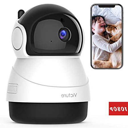 Victure FHD 1080P Telecamera di Sorveglianza WiFi,videocamera IP Interno Wireless, baby monitor, con Visione Notturna, Audio Bidirezionale, Notifiche in tempo reale del sensore di movimento