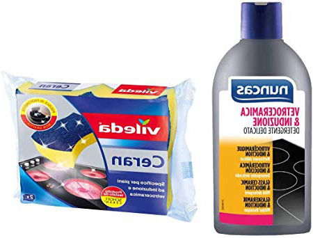 Vileda Set Pulizia per Piani ad Induzione e Vetroceramica, nuncas Vetroceramica & Induzione detergente Delicato Ceran Spugna per Piani ad Induzione e Vetroceramica Confezione da 2 Pezzi