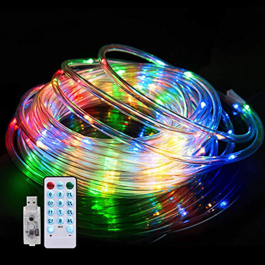Tubo Led Esterno 10m, Impermeabile IP65 Tubo Luminoso Led Esterno, Sincronizzazione con la Musica, 12 Modalità Multicolored Tubo Luci Led, Funzione Telecomando, Dimmerabile, Timer e USB