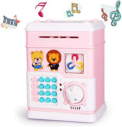 Pickwoo Salvadanaio Elettronico dei Cartoni Animati Blocca con Password Voce Canzone per Bambini