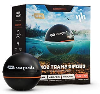 Deeper Sonar Wi-Fi + GPS Fishfinder Pro+, Ecoscandaglio Portatile per Smartphone Iphone/Android E Tablet Ipad/Android - Rilevazione Profondità Fino a 80 Metri, Nero