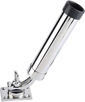 Supporto per canna da pesca Aramox, supporto per canna da pesca per barche marine in acciaio inox Supporto per attrezzi da pesca con supporto girevole a 360 gradi