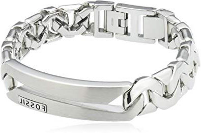 Fossil Bracciale jf84283040 in Acciaio Inox, Colore: Argento