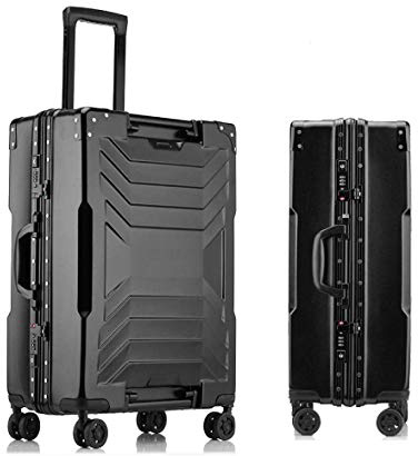 Carrucola per carrelli portabagagli in alluminio con telaio per laptop @ Black_26"