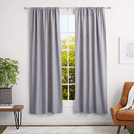 AmazonBasics, Bastone da tenda con terminali arrotondati, da 91 fino a 182 cm, Nichel
