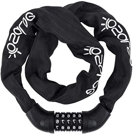 Osaloe Catena per Bici, Blocco della Bici Sicurezza Lucchetti Bicicletta antifurto Diametro Ispessito 7mm con 5 cifre Intelligente Codice Biciclette Lucchetti per Biciclette Motocicli 100cm, 870g